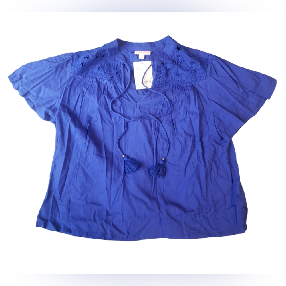 NWT Knox Rose blue Size large top